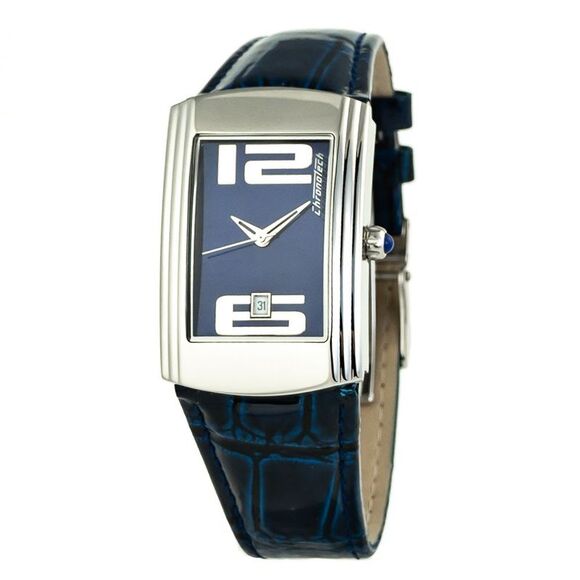 Chronotech Blue Leather DressWatch